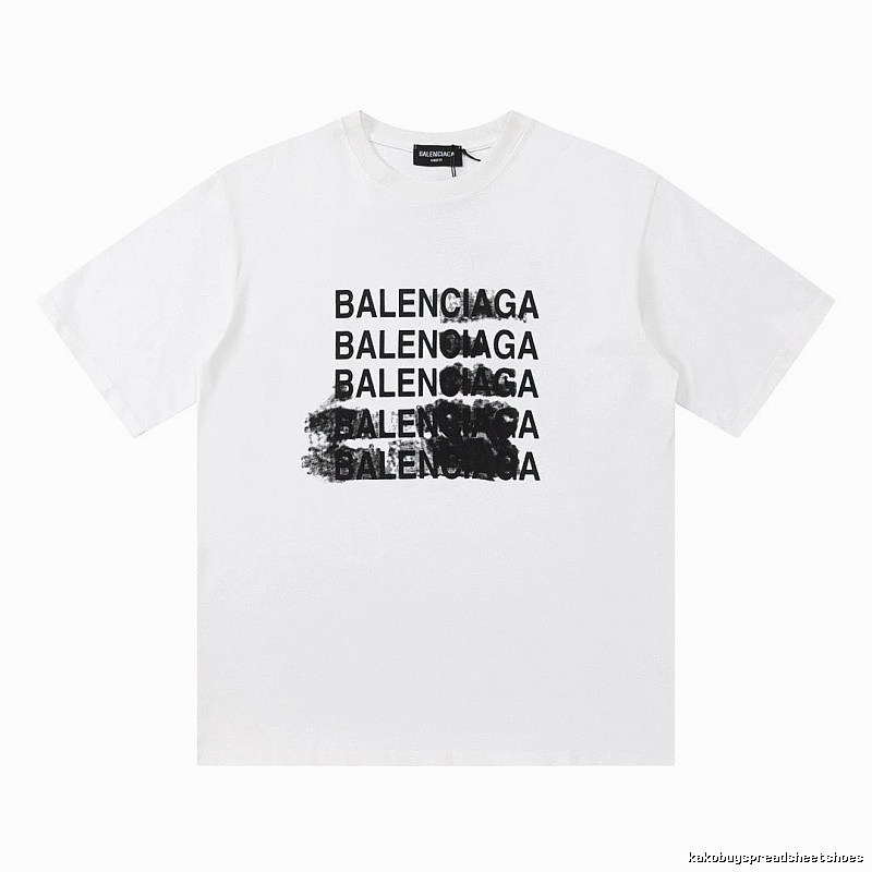 Balenciaga Graffiti Trendy Style White Short-sleeve T-shirt