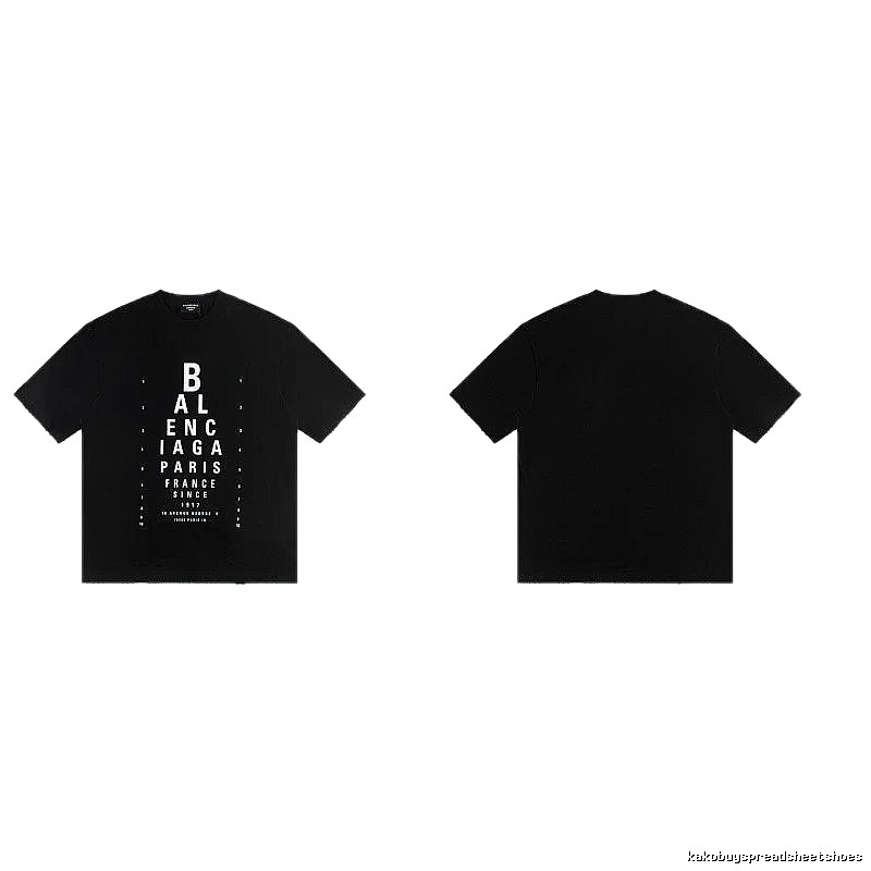 Balenciaga Letter Print Street Style Black T-Shirt