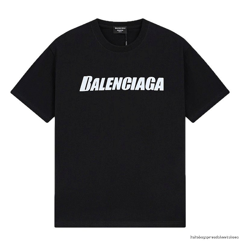 Balenciaga Letter Print Street Style Black T-Shirt