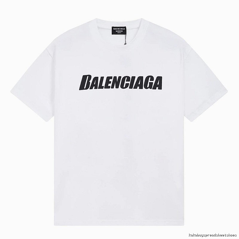 Balenciaga Letter Print Trendy White T-Shirt