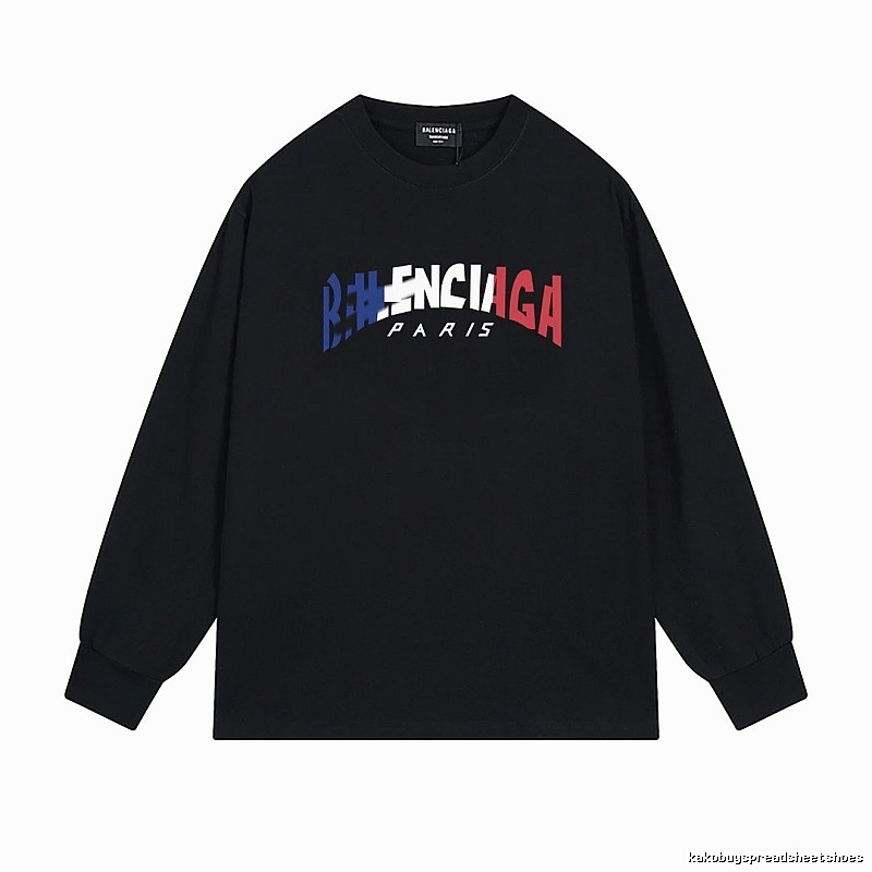 Balenciaga letter-style black sweatshirt