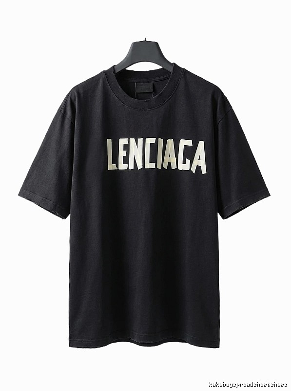 Balenciaga letter-style black T-shirt