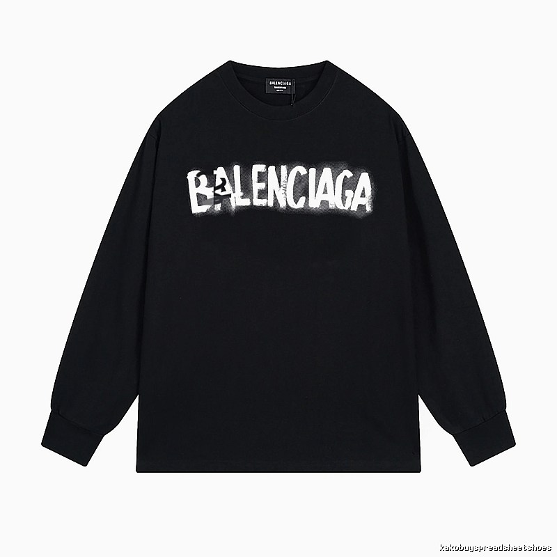 Balenciaga letter style black T-shirt