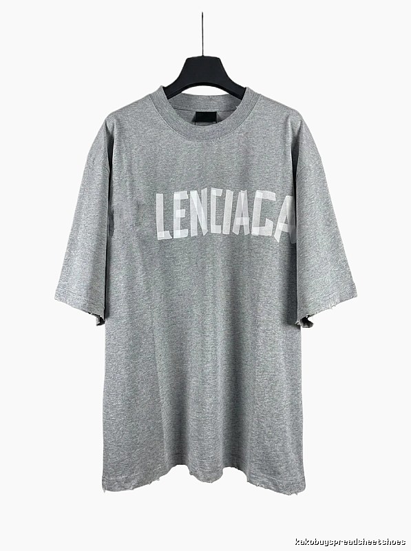 Balenciaga letter-style gray T-shirt