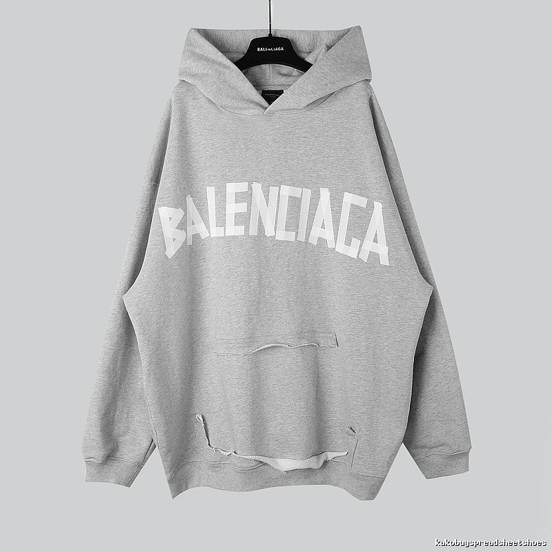 Balenciaga letter-style grey sweatshirt