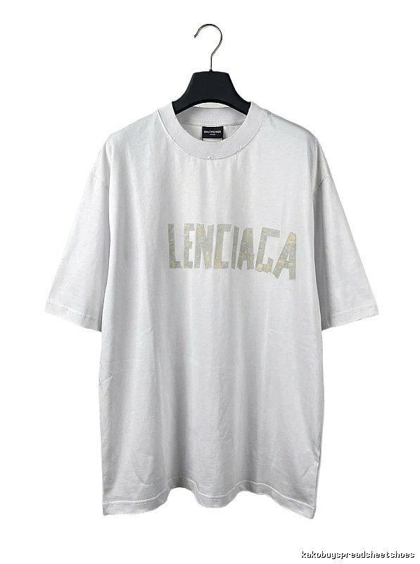 Balenciaga letter-style white T-shirt