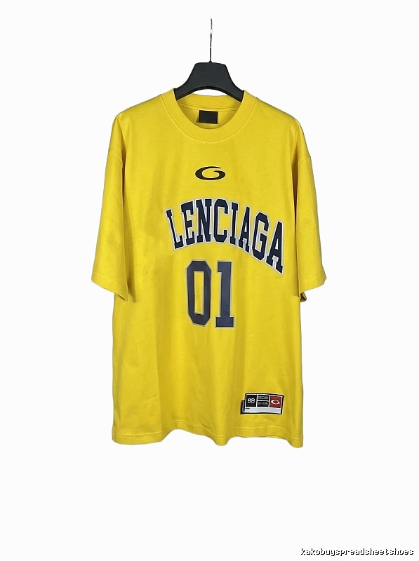 Balenciaga letter-style yellow T-shirt