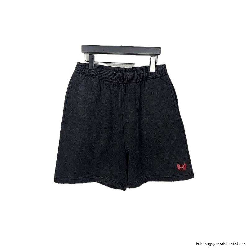 Balenciaga minimalist style black shorts