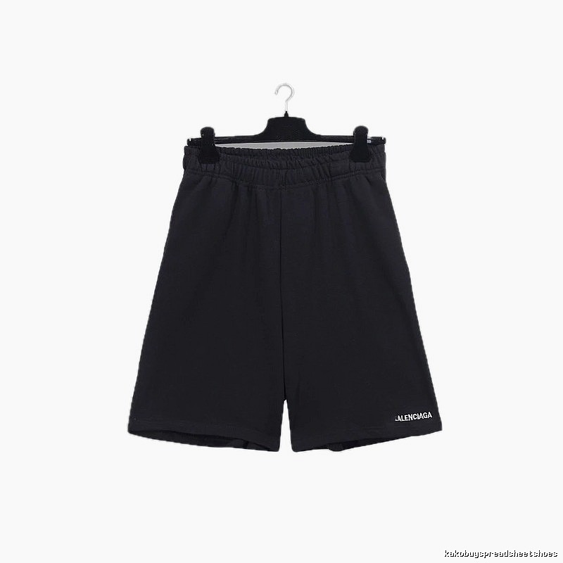 Balenciaga minimalist style black shorts