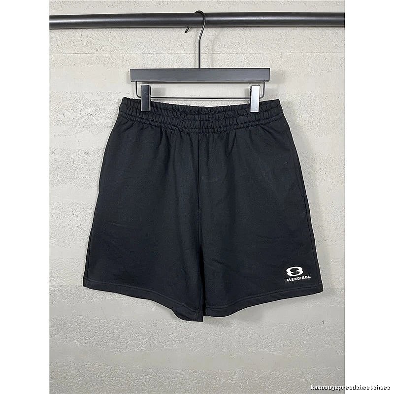 Balenciaga minimalist style black shorts