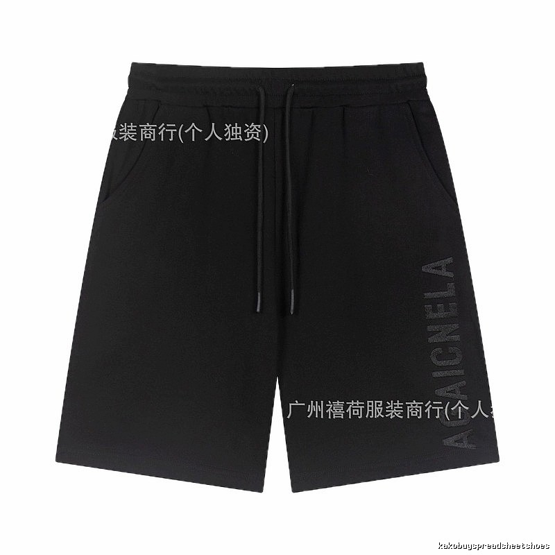 Balenciaga minimalist style black shorts