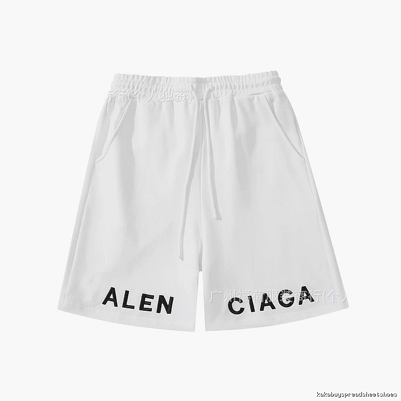 Balenciaga minimalist style white shorts