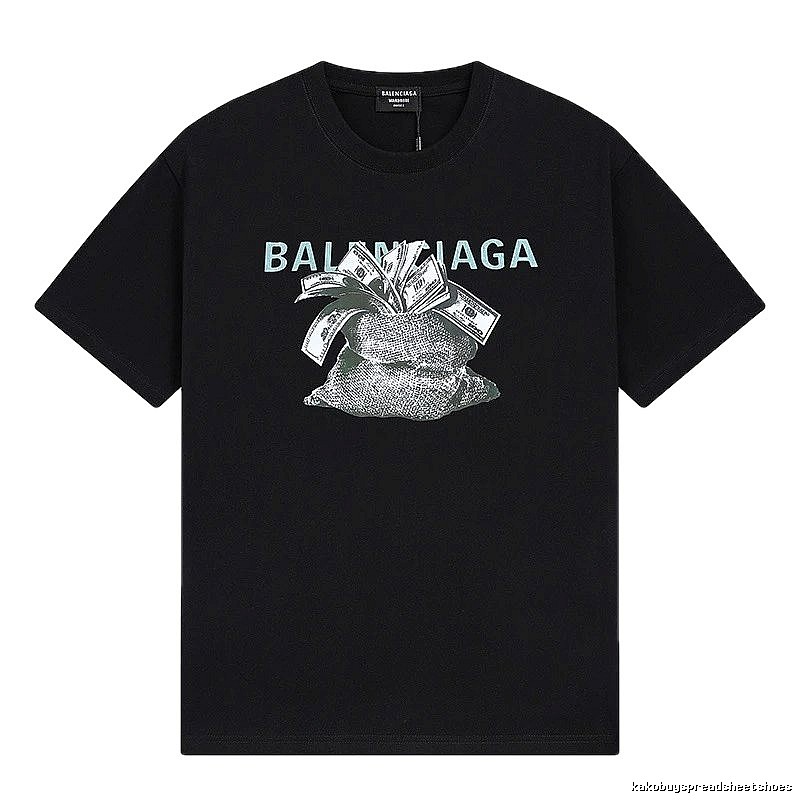 Balenciaga Money Bag Style Black T-shirt