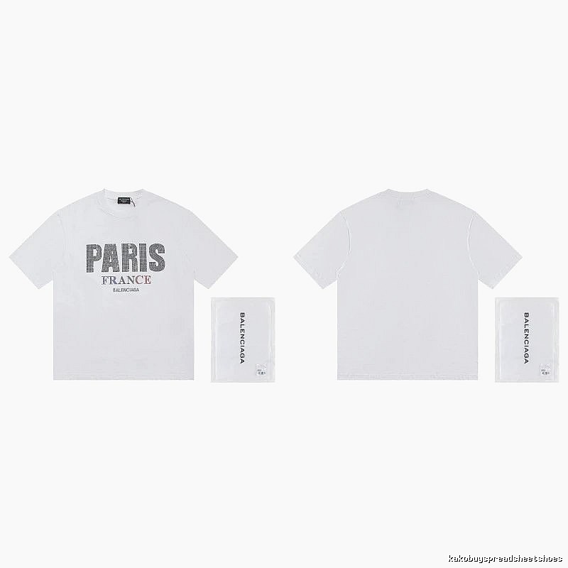 Balenciaga Paris Collection Minimalist Style White T-Shirt