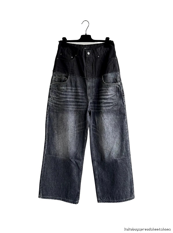 Balenciaga patchwork denim wide-leg pants