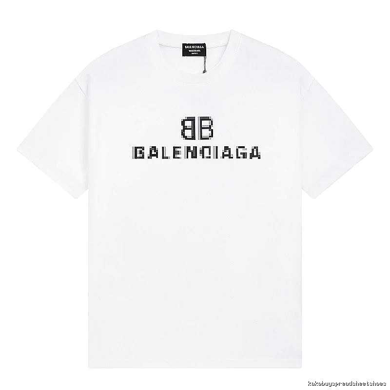Balenciaga pixel-style white T-shirt