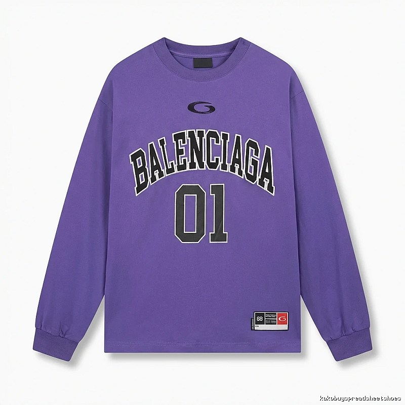 Balenciaga preppy style purple sweatshirt