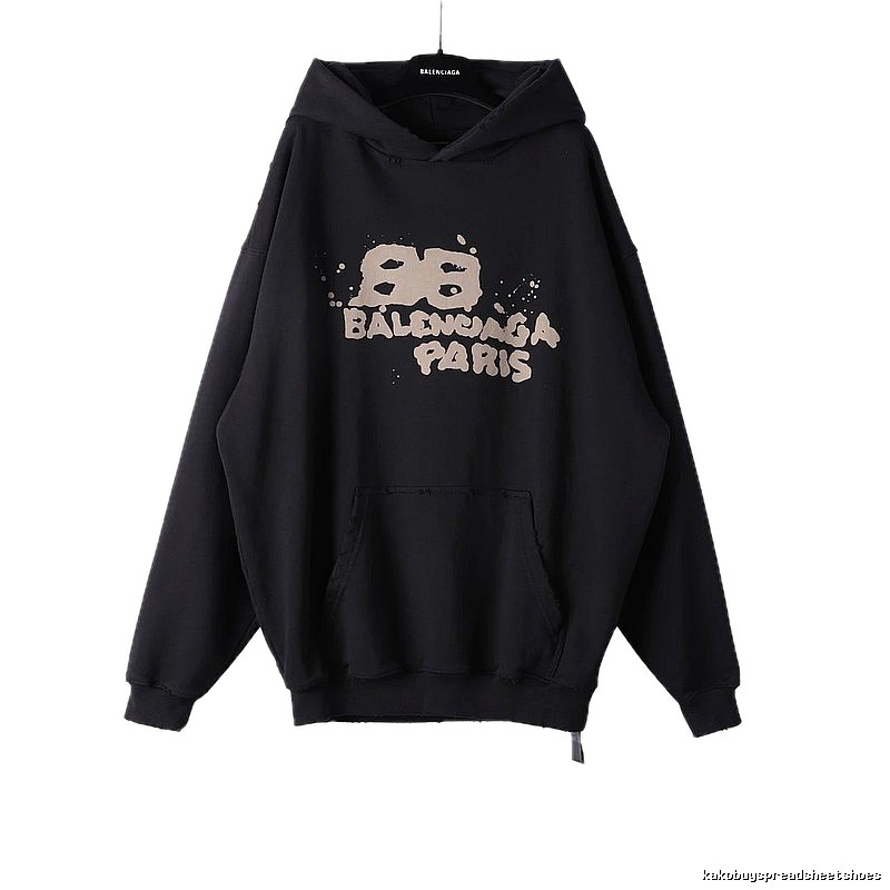 Balenciaga retro-style black hoodie