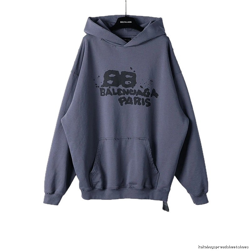 Balenciaga retro-style grey hoodie