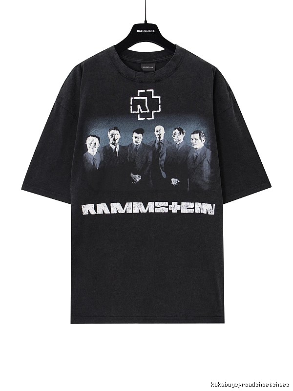 Balenciaga Rock Style Black T-shirt