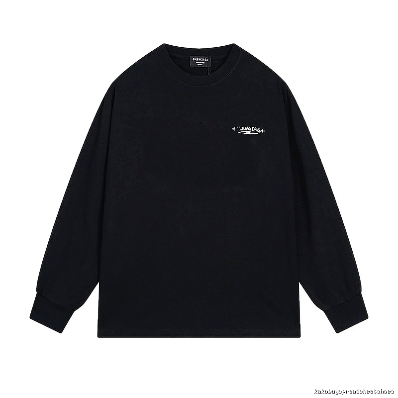 Balenciaga simple style black long-sleeved shirt