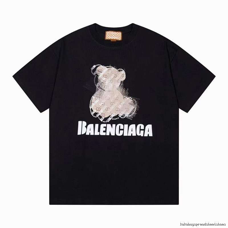 Balenciaga Trendy Black T-Shirt with Bear Print