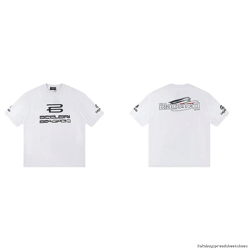 Balenciaga Trendy Racing Print White T-Shirt