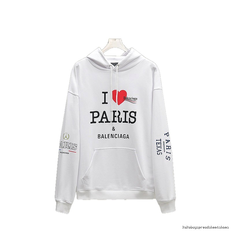 Balenciaga white sweatshirt with heart print