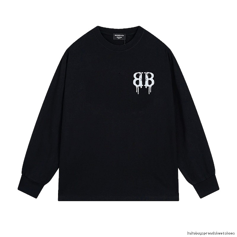 Balenciaga's dark style black long T-shirt