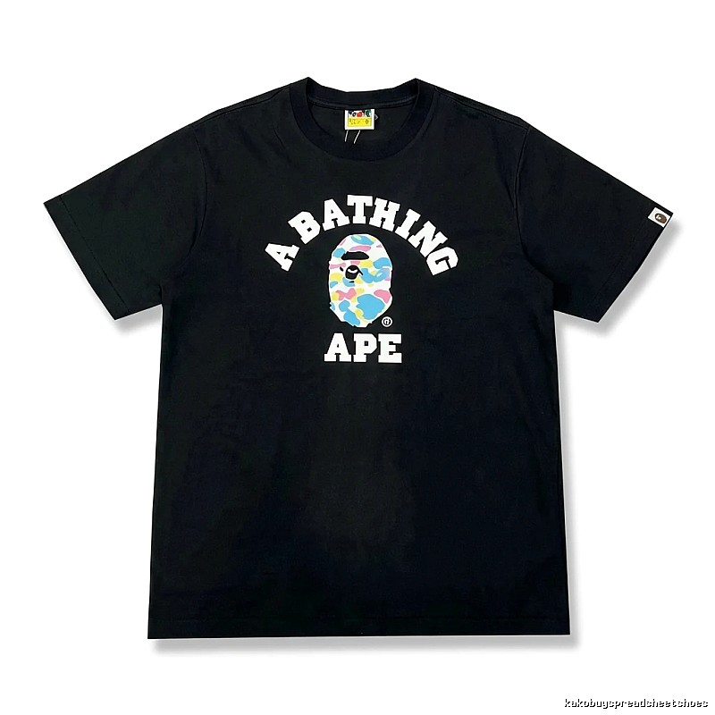 Bape Ape Camouflage Style Black T-shirt