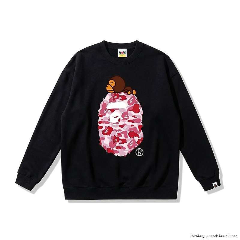 Bape Ape Head Camouflage Style Black Sweatshirt