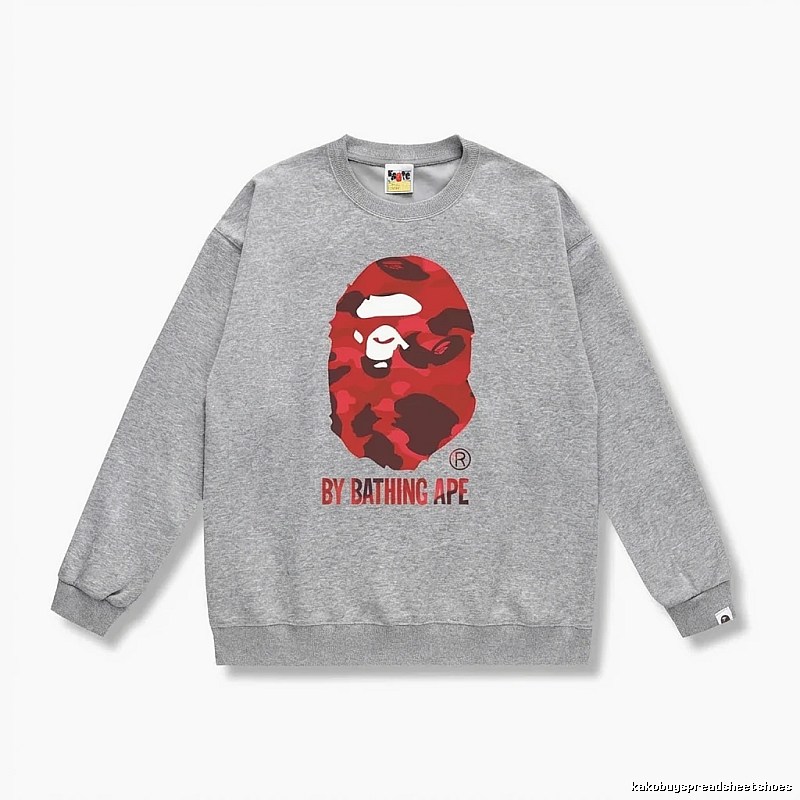 Bape Ape Head Camouflage Style Grey Sweatshirt