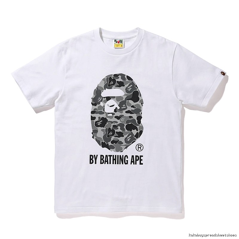 Bape Ape Head Camouflage Style White T-shirt