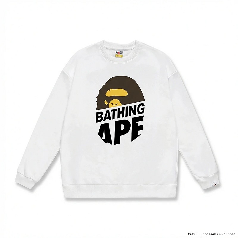 Bape Ape Head Casual White Sweatshirt