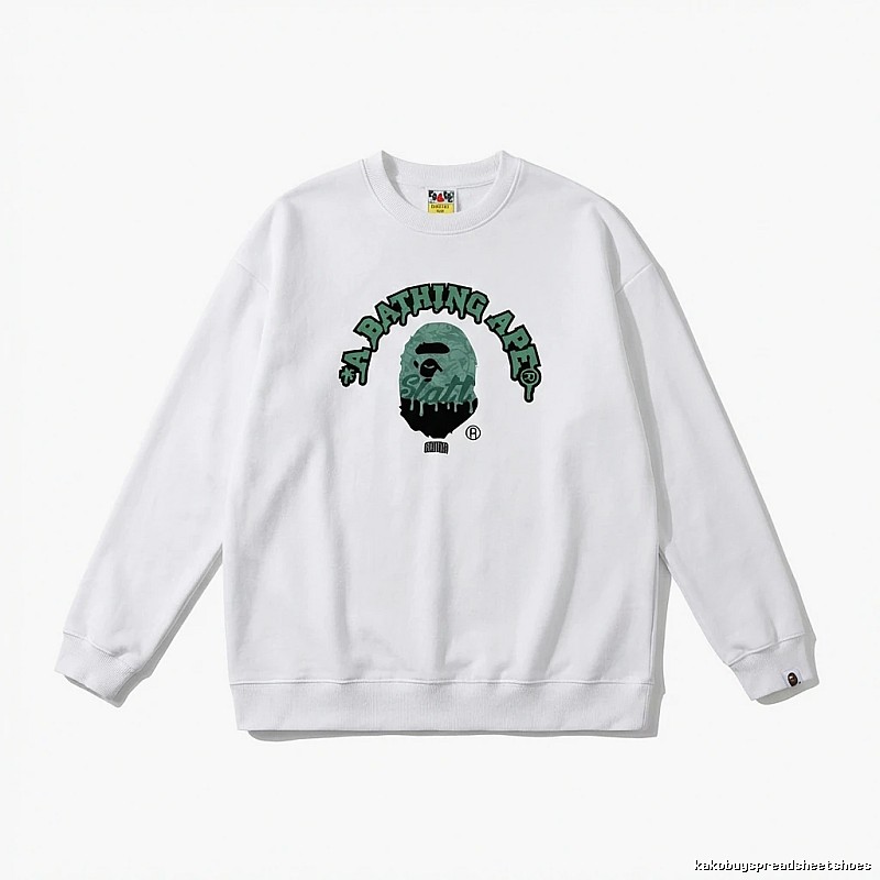 Bape Ape Head Cool White Sweatshirt