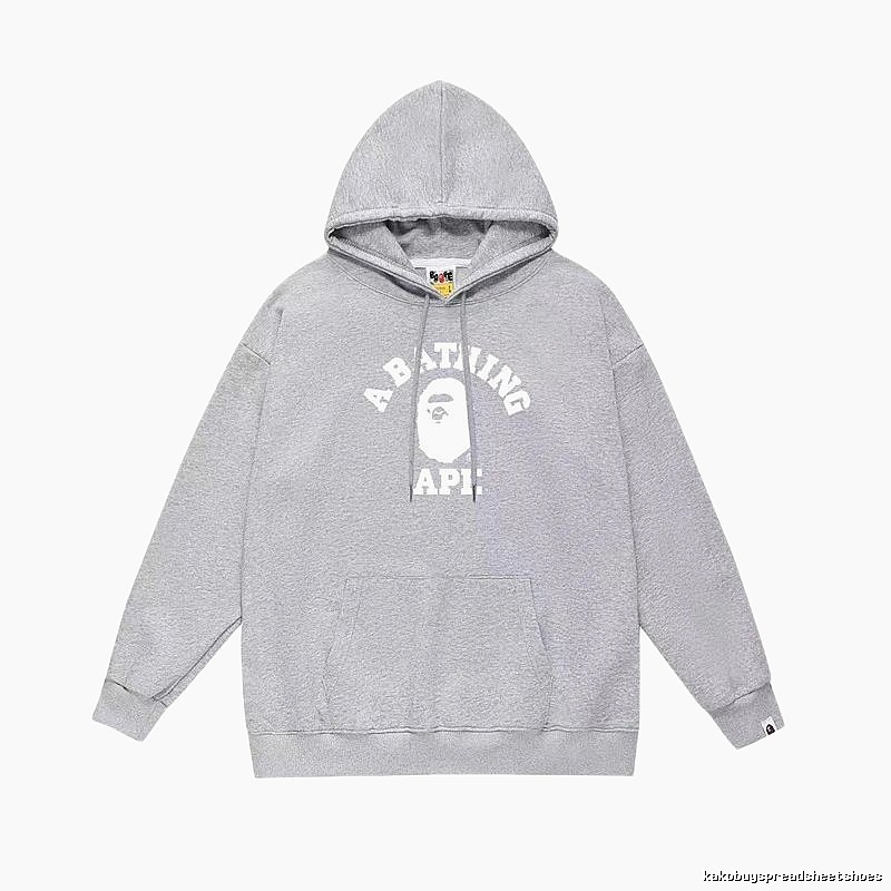 Bape Ape Head Grey Hoodie