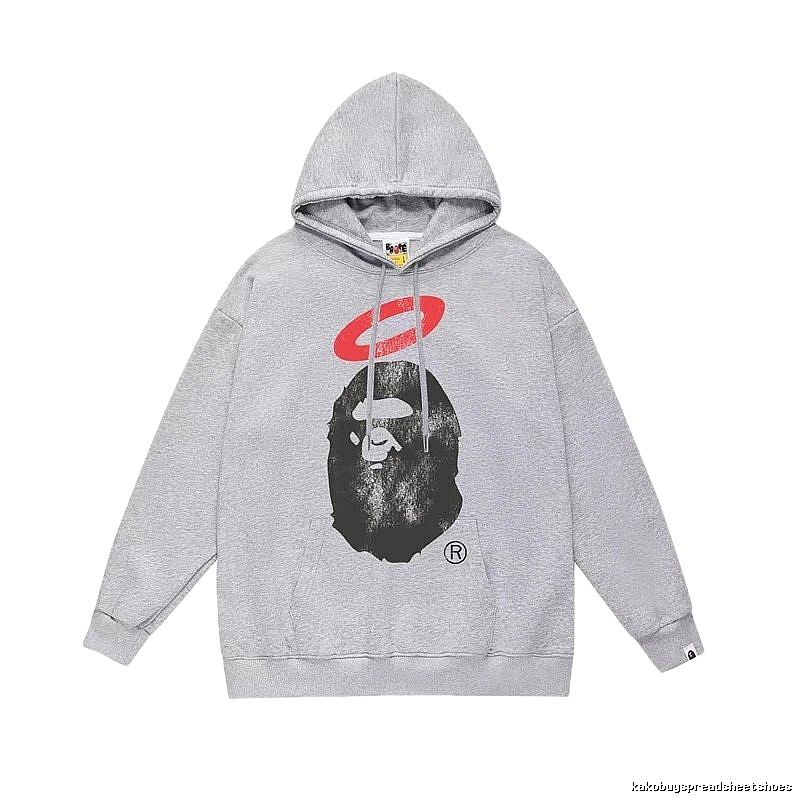 Bape Ape Head Grey Hoodie