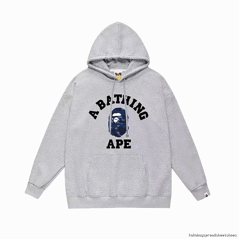 Bape Ape Head Grey Hoodie