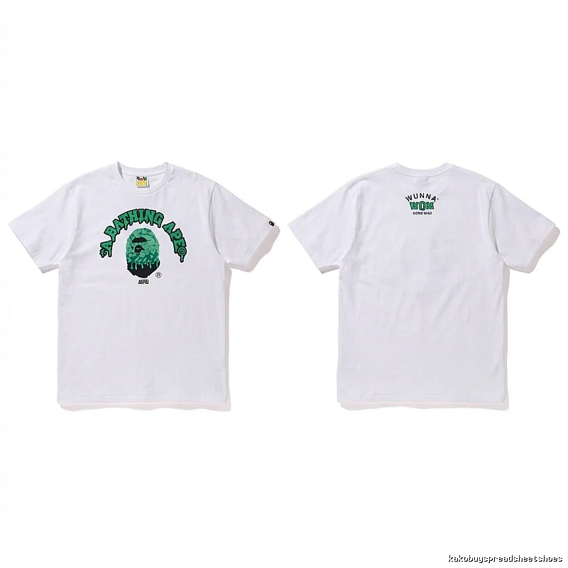 Bape Ape Head Minimalist Style White T-shirt