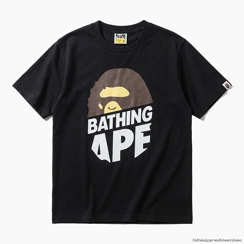 Bape Ape Head Simple Black Short-sleeve