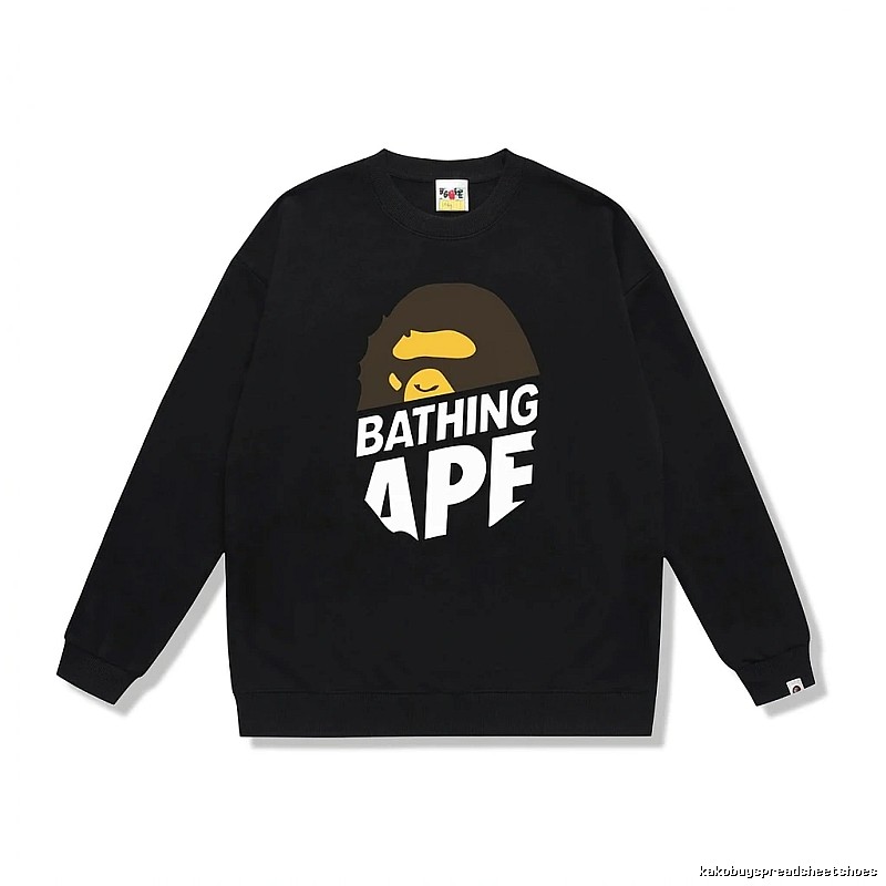 Bape Ape Head Trendy Cool Black Sweatshirt