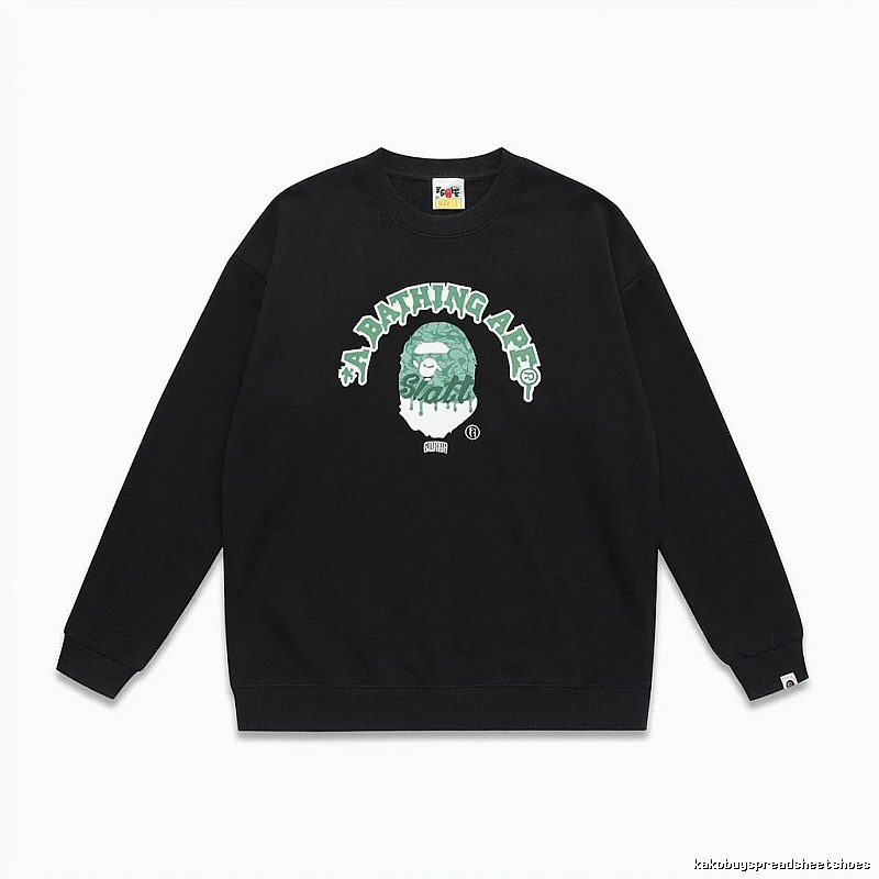 Bape Ape Head Trendy Cool Black Sweatshirt