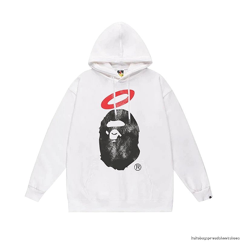 Bape Ape Head Trendy Cool Style White Sweatshirt
