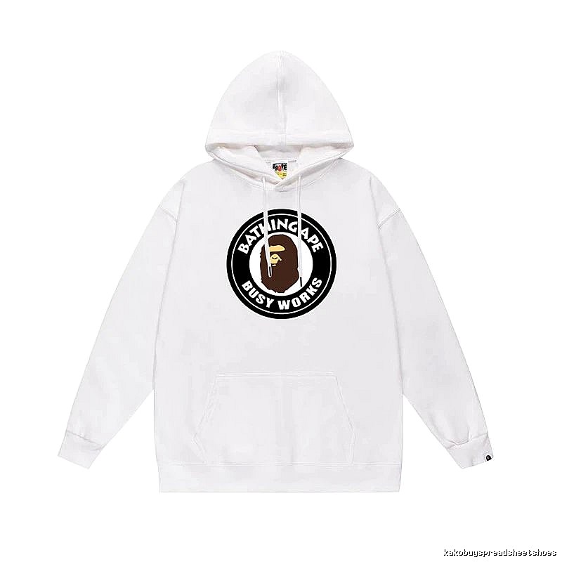 Bape Black Label Casual Style White Hoodie