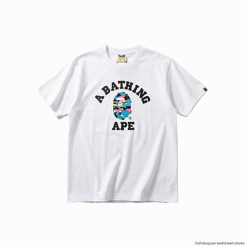 Bape Camouflage Alphabet White T-shirt