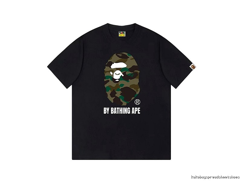 Bape camouflage style black T-shirt