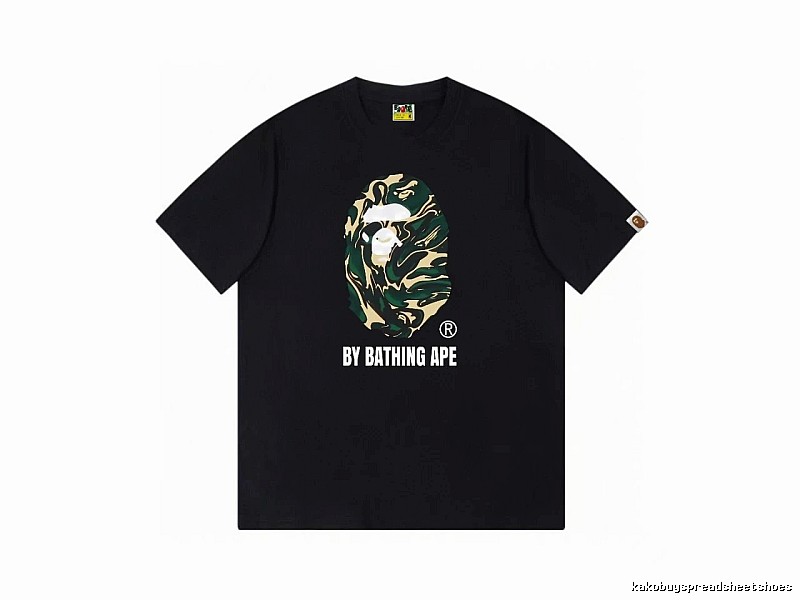 Bape camouflage style black T-shirt