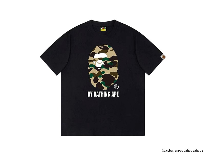 Bape camouflage style black T-shirt