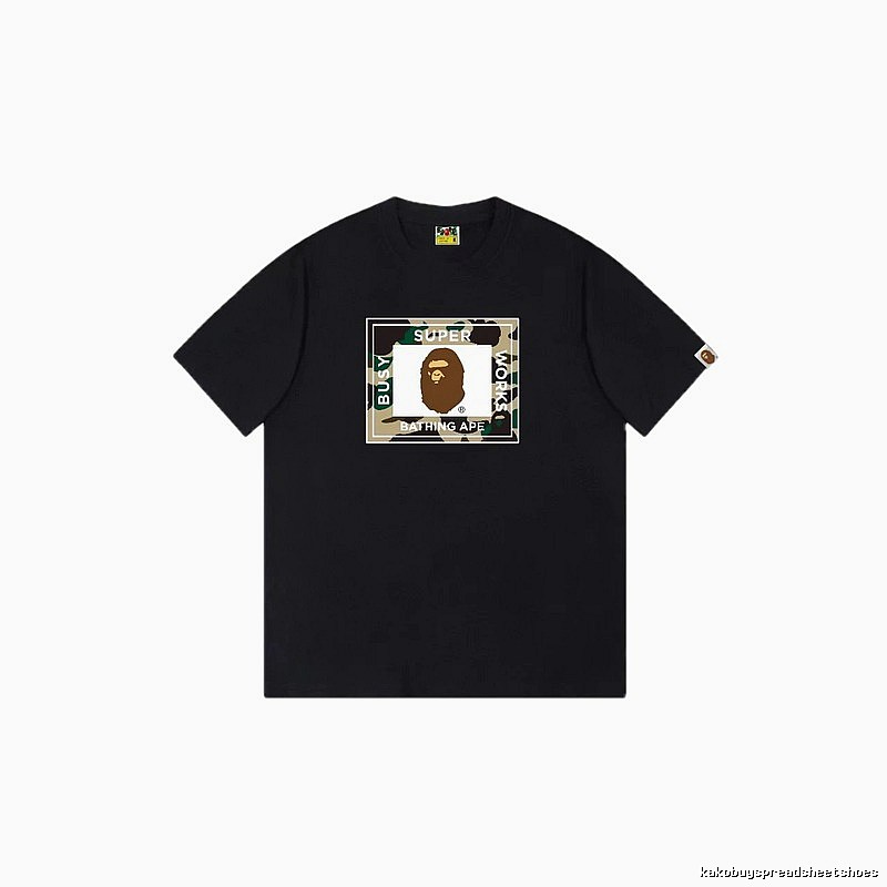 Bape camouflage style black T-shirt