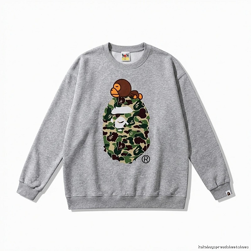 Bape camouflage style grey sweatshirt